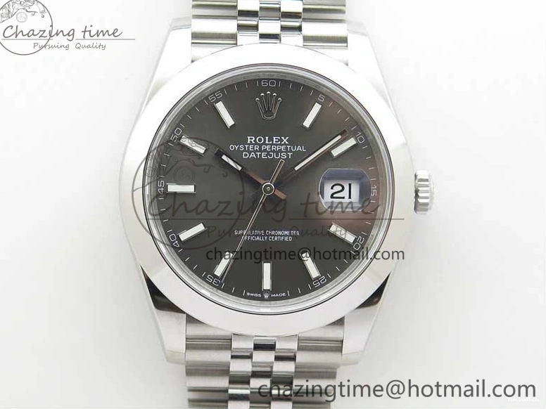 41 Gray Best Dial 904L VS3235 on 1:1 Jubilee VSF Edition DateJust SS 126330 Bracelet 0118